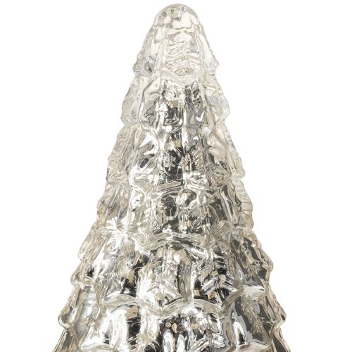 Product Mini Christmas tree with LED lighting silver gold 28cm
