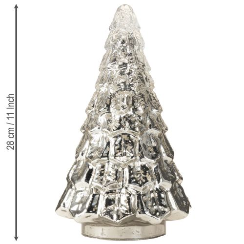 Product Mini Christmas tree with LED lighting silver gold 28cm