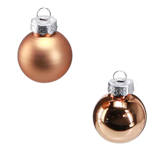 Floristik24 Mini Christmas tree balls glass in gold Ø2.5cm 22 pcs