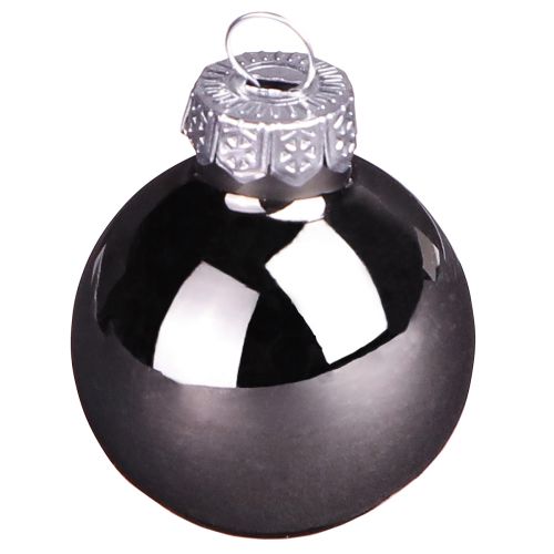 Product Mini Christmas Balls Anthracite Glass Balls Ø3cm 22 pcs