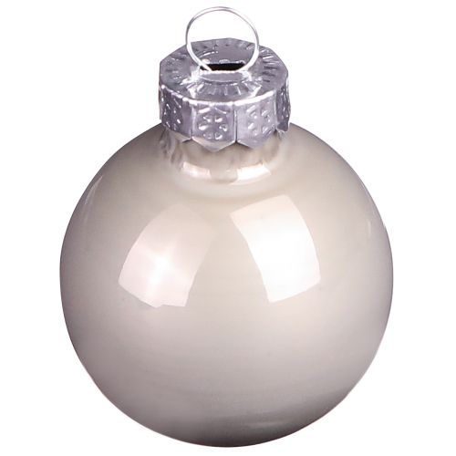 Mini Christmas balls glass green mother of pearl grey Ø3cm 22 pcs | Floristik24.ie