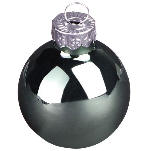 Mini Christmas balls glass green mother of pearl grey Ø3cm 22 pcs | Floristik24.ie