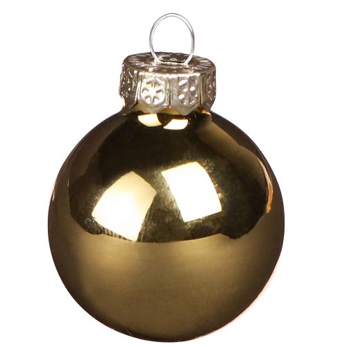Product Mini Christmas balls glass in gold matt shine Ø3cm 22 pcs