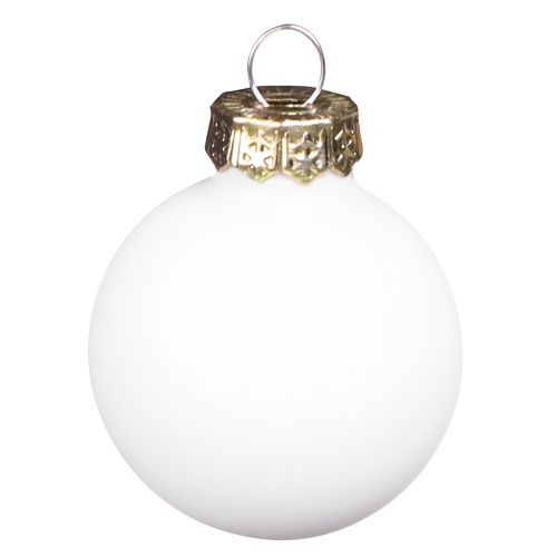 Floristik24 Mini Christmas balls white glass enamel Ø3cm 22 pcs