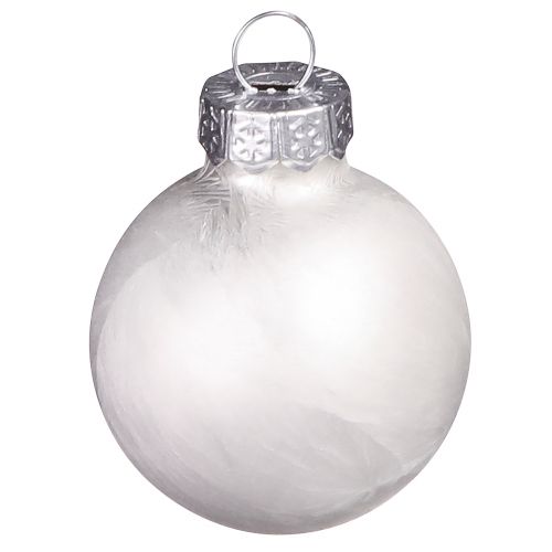 Floristik24 Mini Christmas balls in white winter decoration Ø3cm 22 pcs