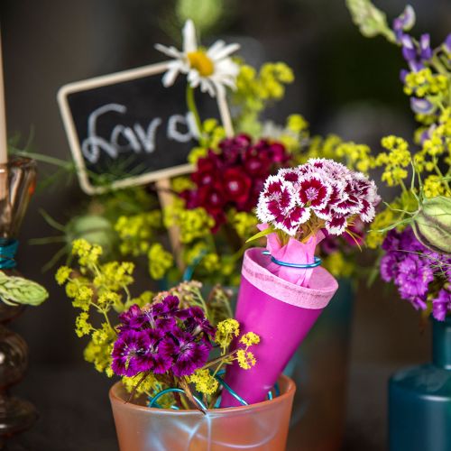 Floristik24 Mini sugar bags colorful 12cm 10pcs