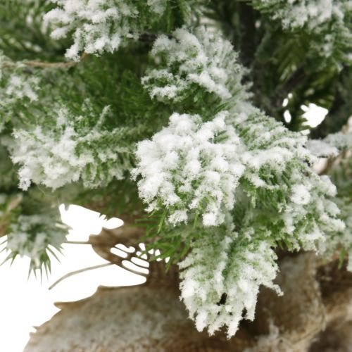 Product Mini Christmas tree in a sack snowy Ø25cm H42cm