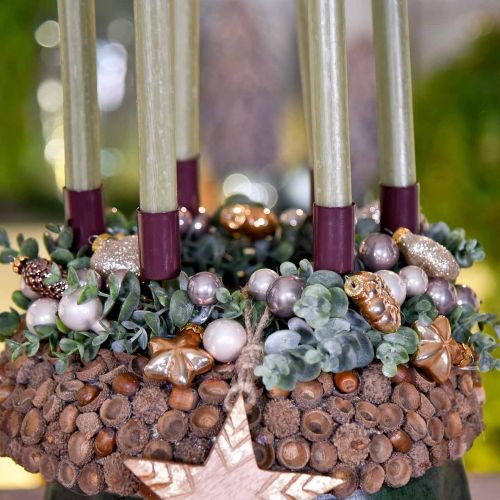 Product Mini Christmas tree decoration mix glass brown sorted 4cm 12pcs