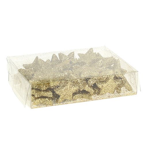 Product Mini glitter star gold 2.5cm 96 pcs