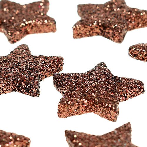 Product Mini glitter star to scatter brown 2.5cm 48pcs