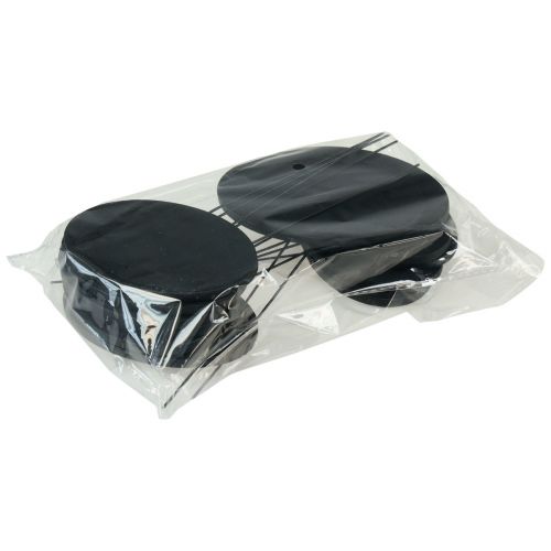 Product Mini Chalkboard Black Oval Metal Flower Stakes 7.5x4.5cm 12 Pieces for Floristry and Decoration