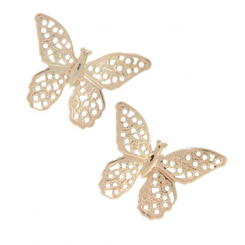 Floristik24 Mini butterflies metal scatter decoration golden 3cm 50pcs