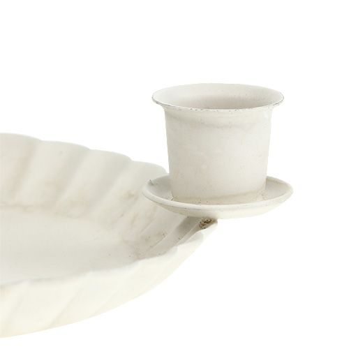 Product Mini plate with 4x tree candle holders Ø10cm cream