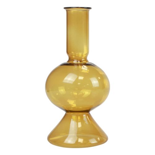 Product Mini vase yellow glass vase flower vase glass Ø8cm H16.5cm