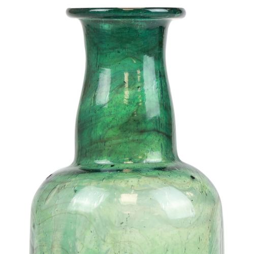 Product Mini vase glass bottle vase flower vase green Ø6cm H17cm