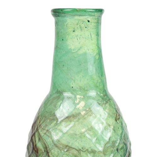 Product Mini vase green glass vase flower vase diamonds Ø6cm H11.5cm