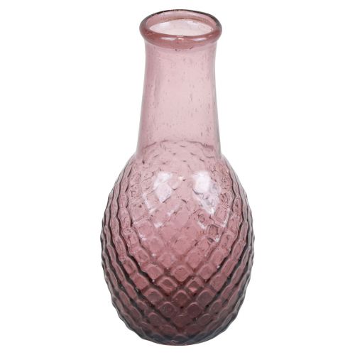Product Mini Vase Purple Glass Vase Flower Vase Glass Diamonds Ø6cm H12cm