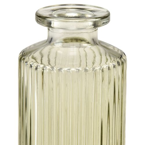 Product Mini vases glass with grooves retro flower vase green Ø5cm 4pcs