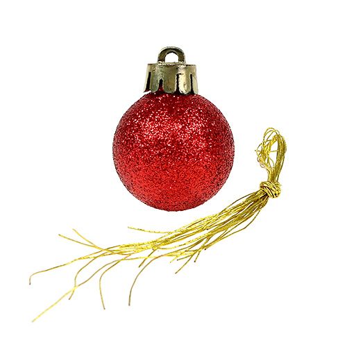 Product Mini Christmas ball red Ø3cm 14 pcs