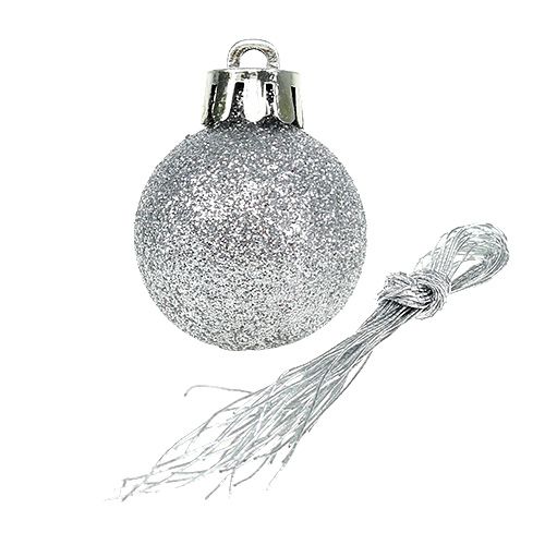 Product Mini Christmas ball silver Ø3cm 14 pcs