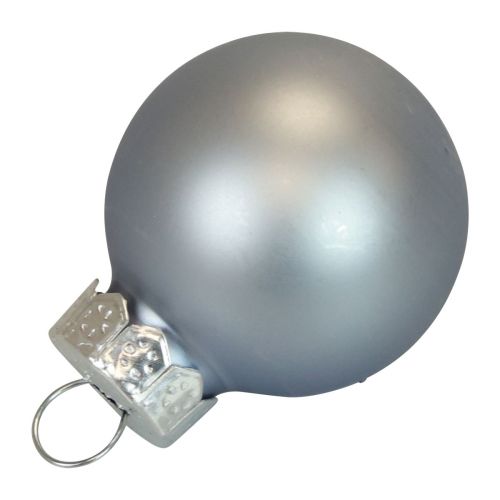 Mini Christmas balls glass blue matt/glossy Ø2.5cm 20p