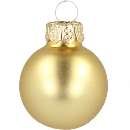 Product Mini Christmas balls glass gold Ø2.5cm 22 pcs
