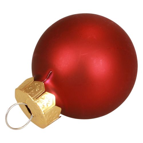 Product Mini Christmas balls red matte/glossy Ø2.5cm 22 pcs