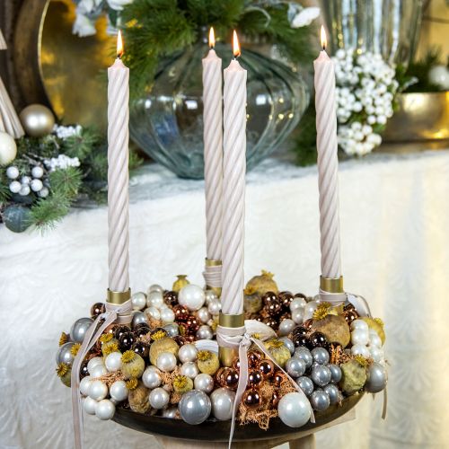 Floristik24 Mini Christmas balls on wire glass orange Ø2cm 140 pcs