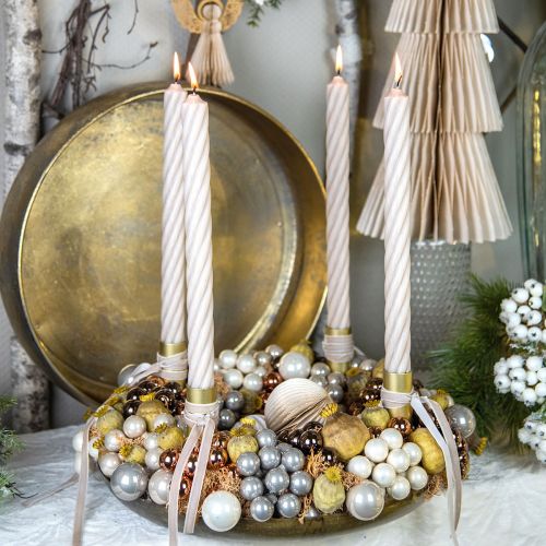 Floristik24 Mini Christmas balls on wire glass orange Ø2.5cm 140 pcs