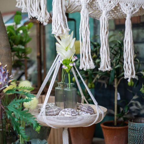 Floristik24 Mini vase glass decorative bottle clear brown retro Ø5cm H13.5cm