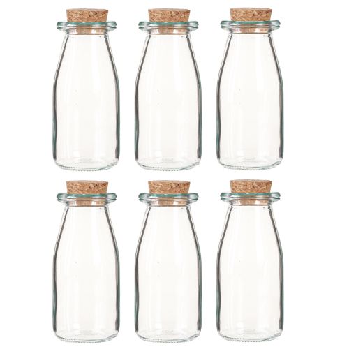Product Mini vases glass vases with corks H13.5cm Ø5.5cm 6pcs