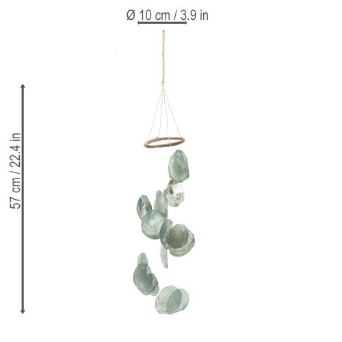 Product Wind chime Capiz shells for relaxed balcony decoration and harmonious sound 57cm