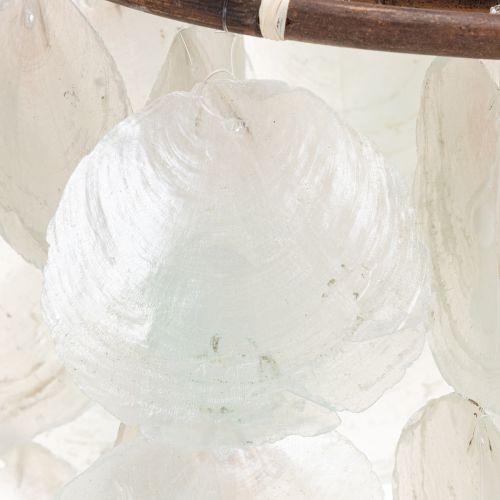 Wind chime Capiz shell mobile, round, 70 cm long, for balcony or garden | Floristik24.ie