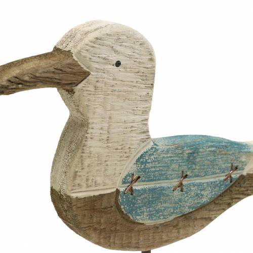 Floristik24 Seagull wood blue white 20cm × 5cm H25cm