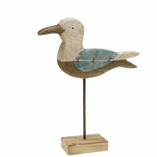 Seagull wood blue white 20cm × 5cm H25cm