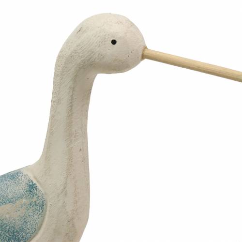 Floristik24 Wader wood white blue 21.5x5.5cm H37cm