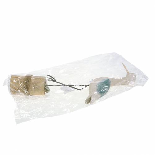 Floristik24 Wader wood white blue 21.5x5.5cm H37cm