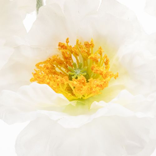 Artificial poppy, white, long