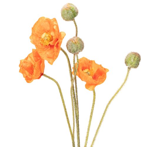 Floristik24 Artificial flower set, realistic poppy bouquet, decor for home or office, 75cm, 3 pieces