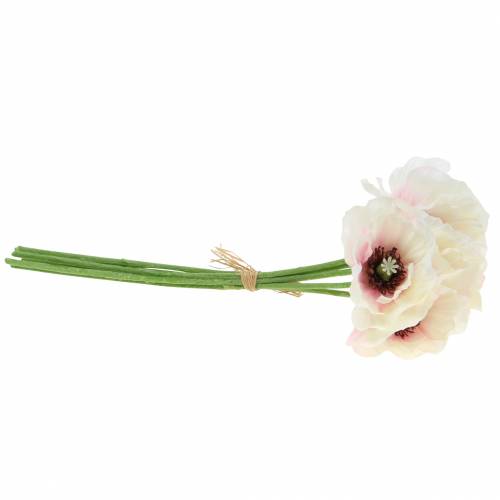 Floristik24 Poppy white, pink 29cm 6pcs