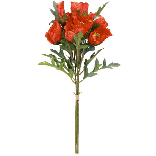Product Poppy Decoration Poppy Artificial Red 45cm Bunch with 3 Pcs