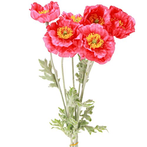 Floristik24 Poppies Artificial Pink Artificial Flowers Ø6–7cm L78cm 3pcs