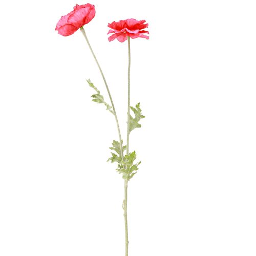 Product Poppies Artificial Pink Artificial Flowers Ø6–7cm L78cm 3pcs