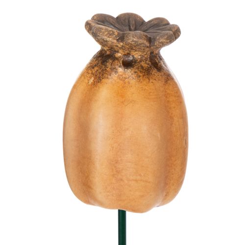 Product Garden stake poppy seed pod - decorative highlight for garden decoration and DIY projects - 41cm, 4 pieces