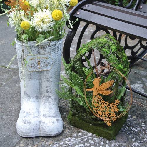 Floristik24 Moss deco grass house with artificial moss and fern