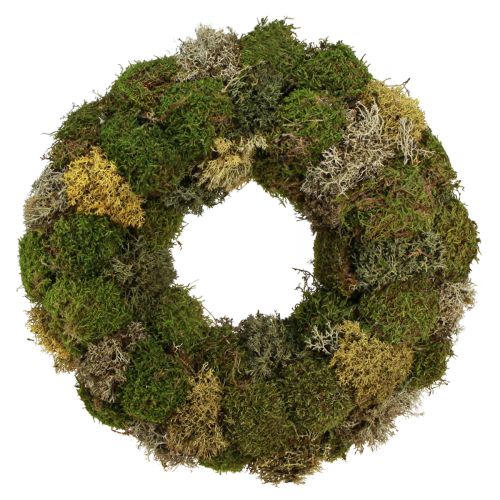 Moss wreath decorative wreath hedgehog moss and rag moss natural Ø42cm