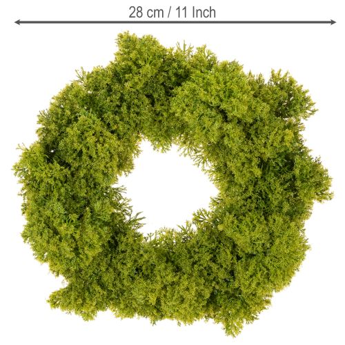 Artificial moss wreath, decorative for table or door, 28cm | Floristik24.ie