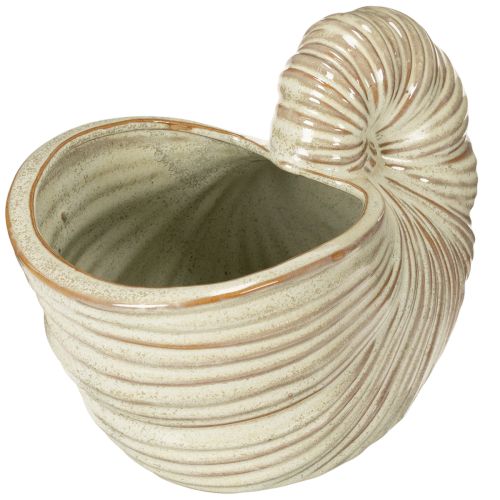Ceramic flower pot with snail design for special plant arrangements, 21cm