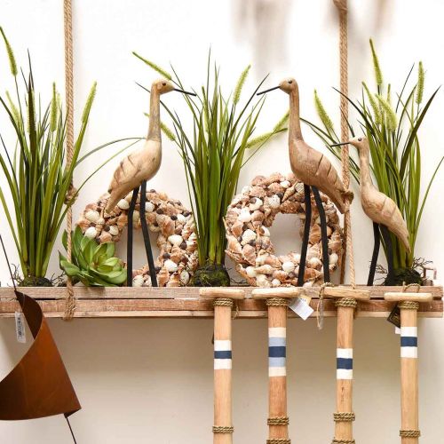 Floristik24 Shell wreath maritime hanging decoration coconut natural white Ø25cm