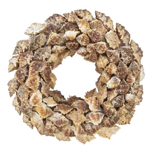 Shell wreath for hanging shell decoration brown coconut Ø24cm